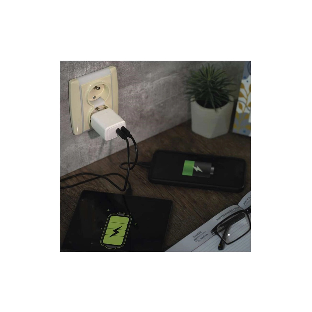 Зарядний пристрій EMOS V03G35 2xUSB-C 15W GaN (V03G35) - зображення 9