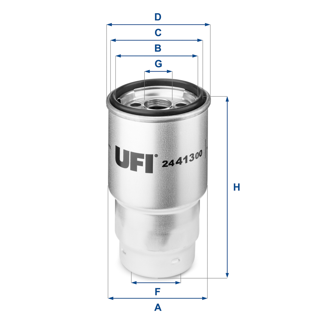Фільтр паливний UFI 24.413.00 - зображення 1
