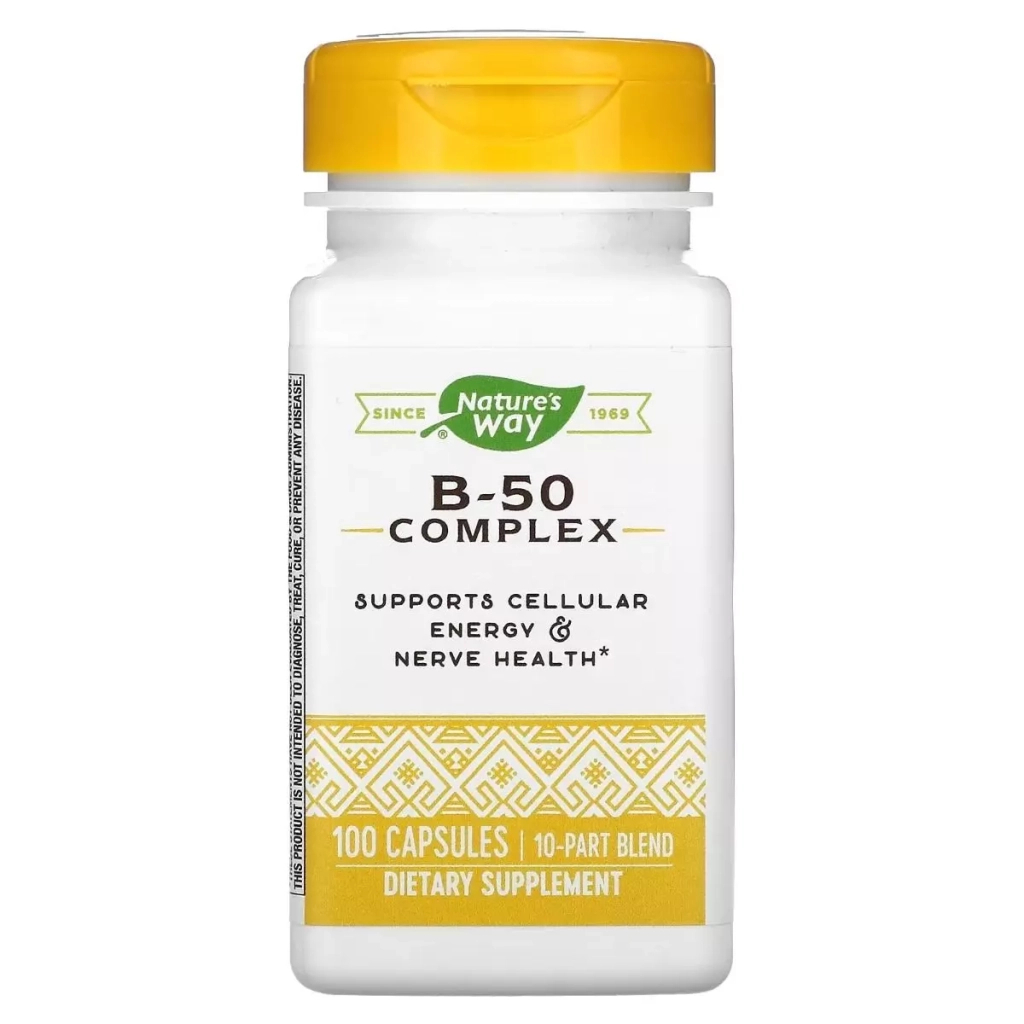 Вітамін Nature's Way Комплекс вітамінів B, B-50 Complex, 100 капсул (NWY-40511) - зображення 1