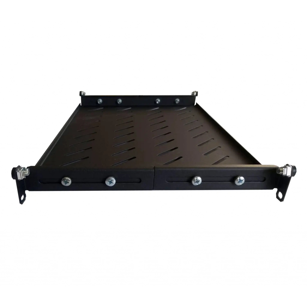 Полка 19" Hypernet 1U глиб. 300мм, в шкафи глибиною 450мм, колір чорний (U-FS-45-Black) - зображення 2