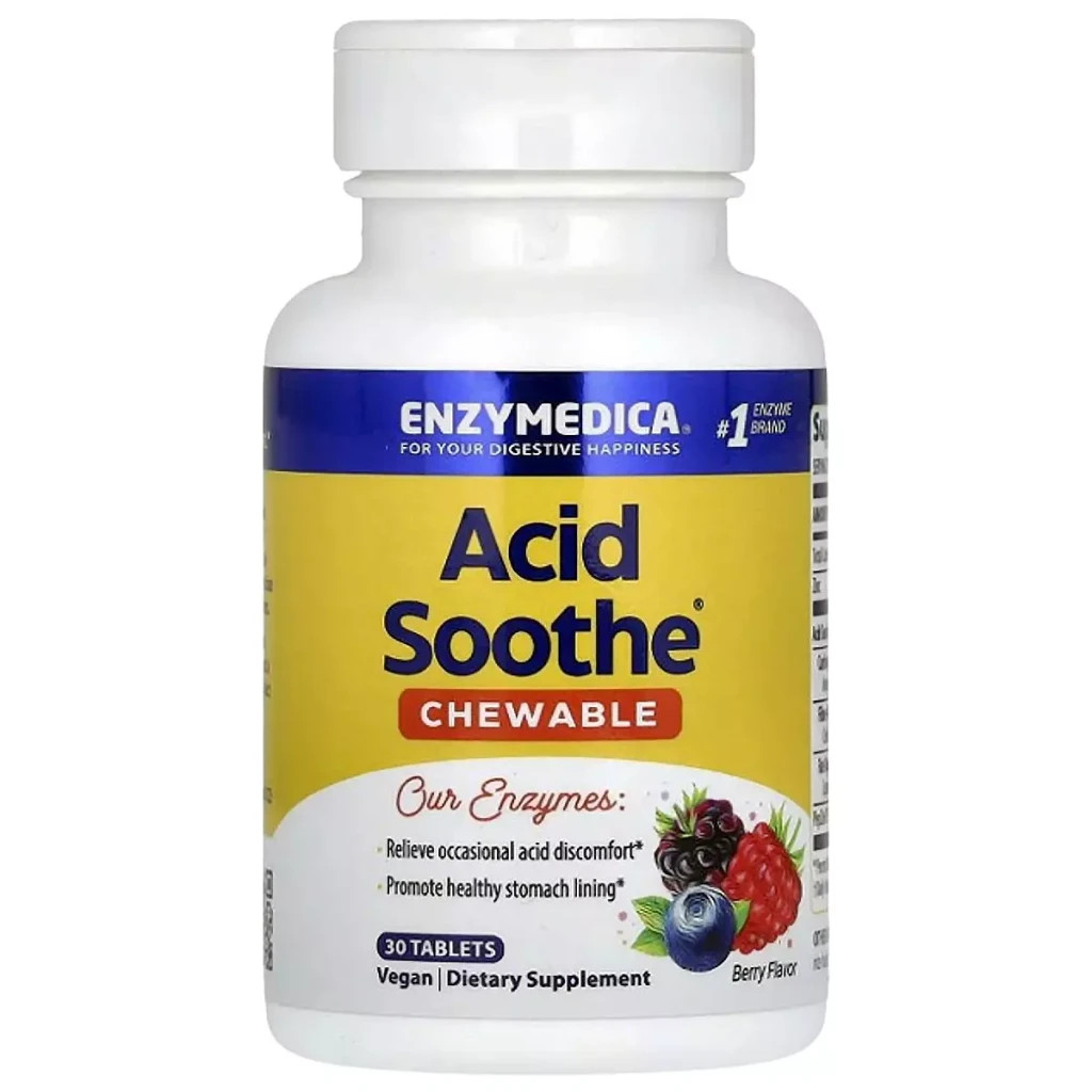 Пробіотики Enzymedica Травні ферменти від печії, смак ягід, Acid Soothe (ENZ-27012) - зображення 1