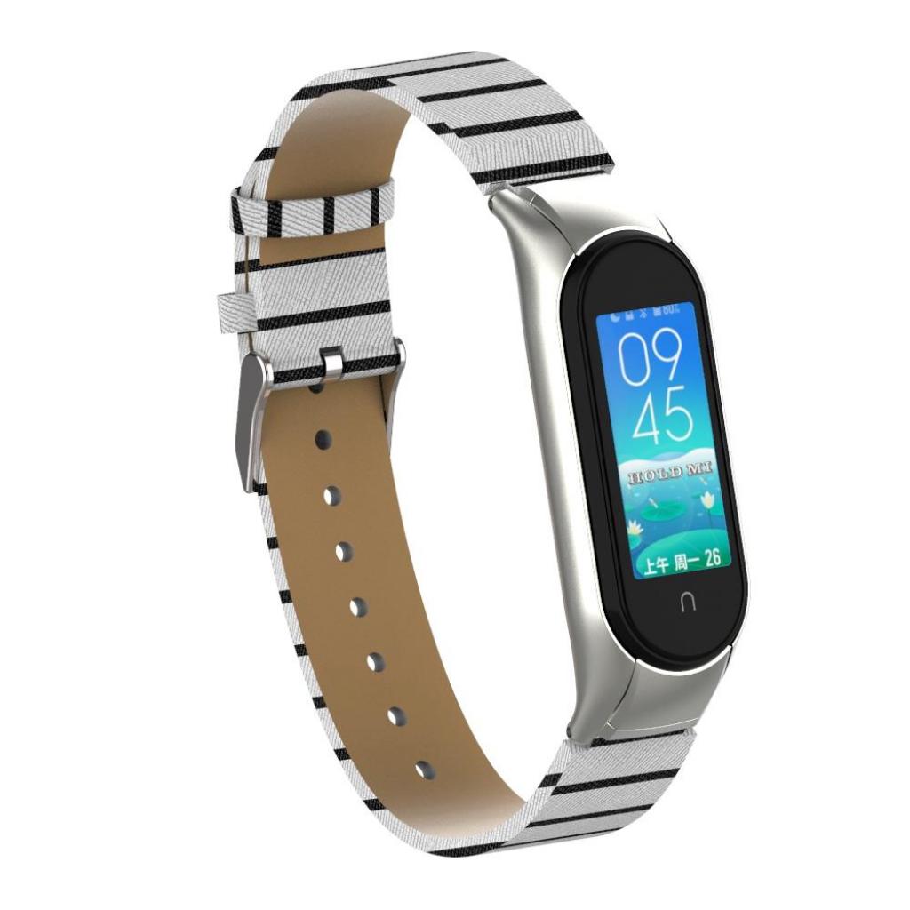 Ремінець до фітнес браслета XoKo Leather Premium Band для Xiaomi Mi band 5 White (XK-M5-LRWT) - зображення 4