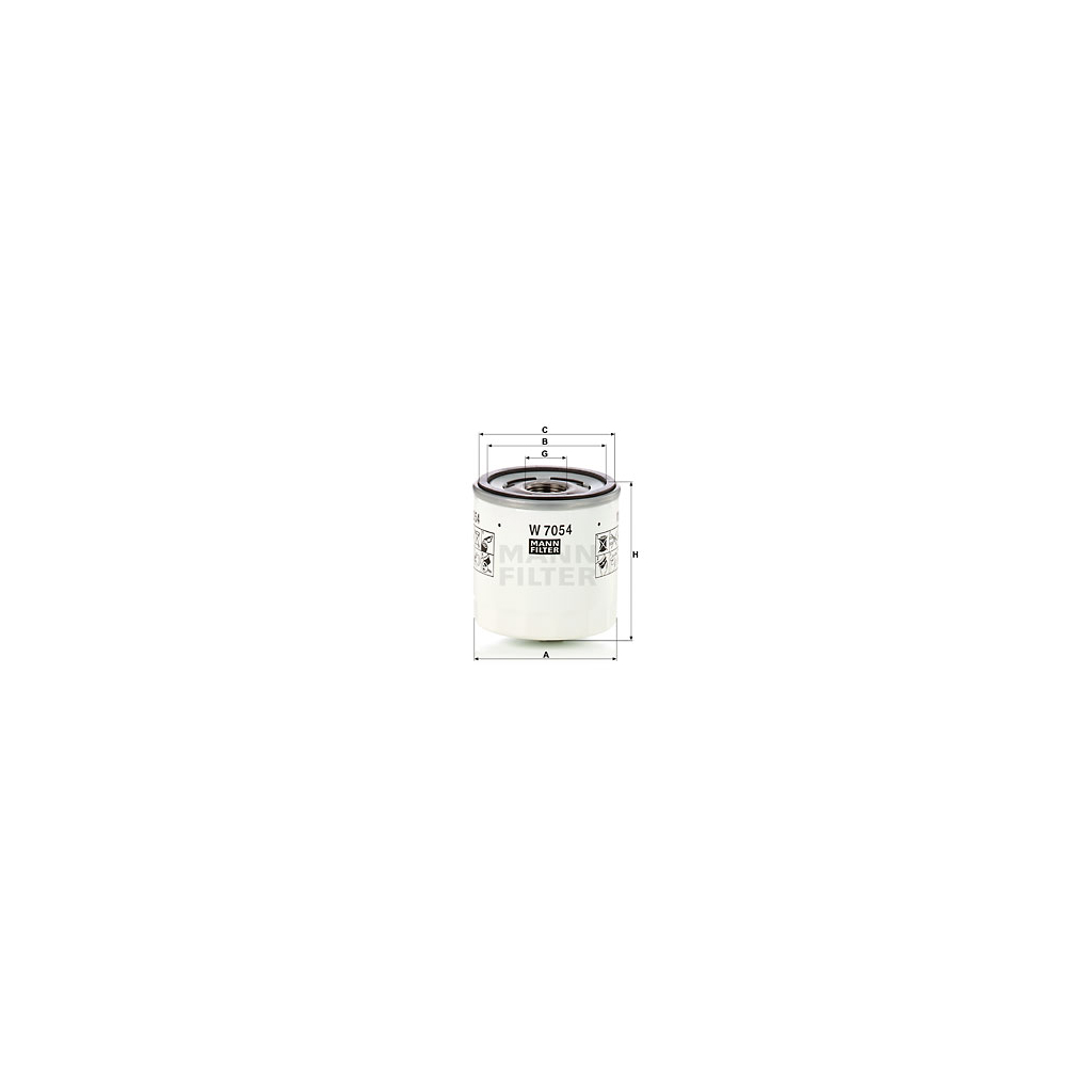 Фільтр масляний Mann W7054 - зображення 1