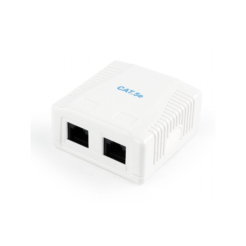 Комп'ютерна розетка Cablexpert RJ45x2 UTP, cat.5e (NCAC-2U5E-01) - зображення 2
