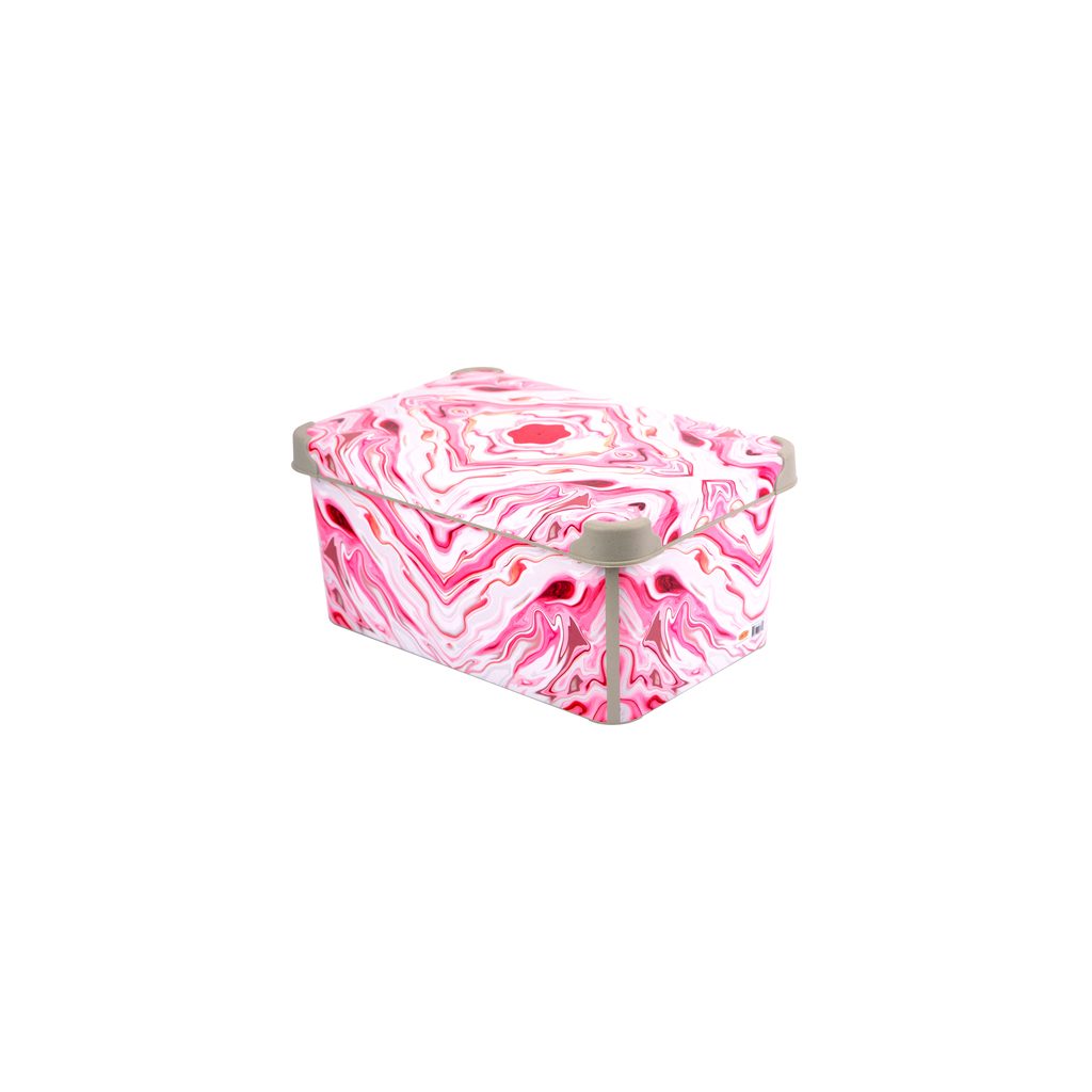 Контейнер для зберігання Violet House 0647 Decor Marble Red 10 л (0647 DECOR Marble RED з/кр. 10 л) - зображення 2