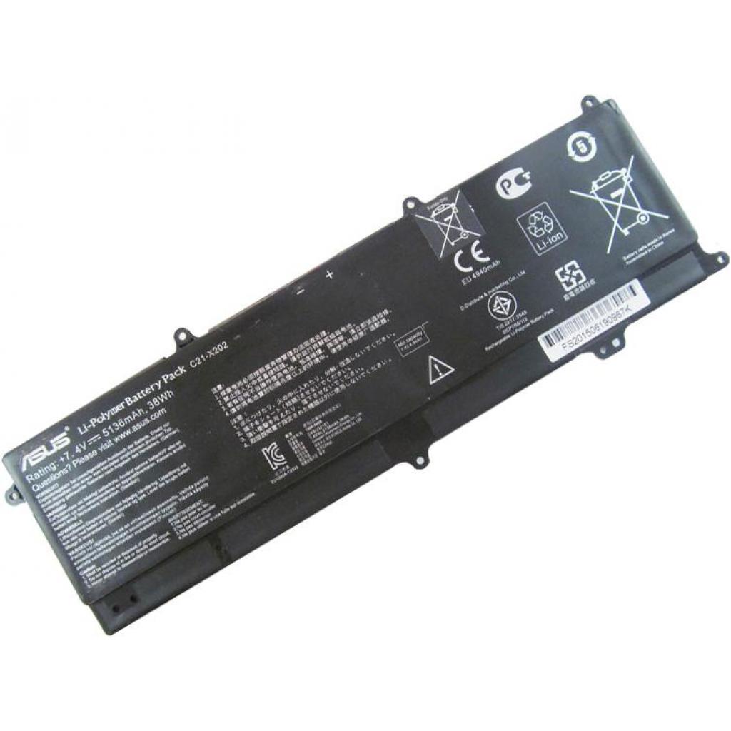 Акумулятор до ноутбука ASUS C21-X202 5136mAh (38Wh) 4cell 7.4V Li-ion (A41886) - зображення 2