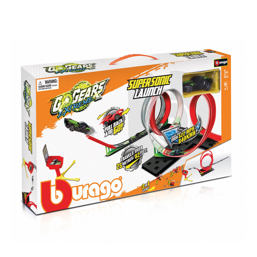 Автотрек Bburago GoGears Extreme Надзвуковий запуск 3 в 1 (18-30533) - зображення 3