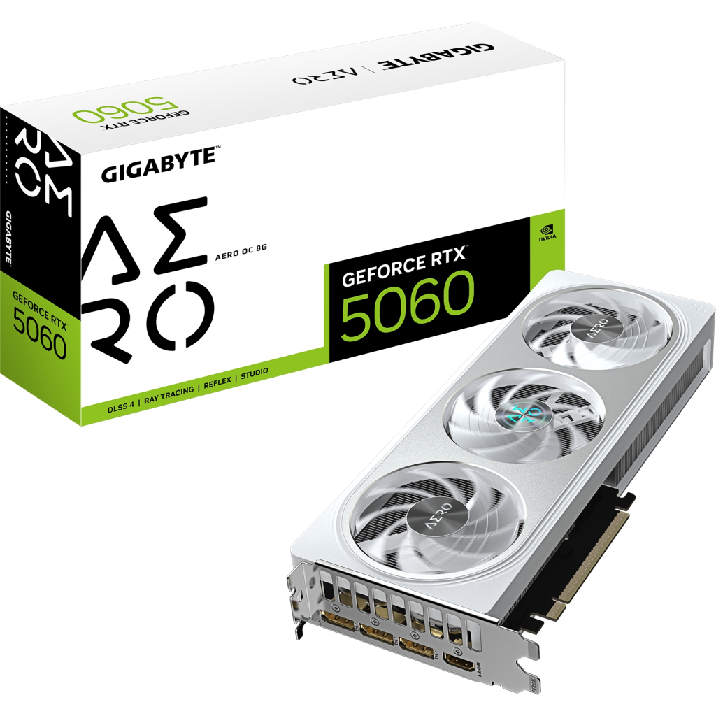 Відеокарта GIGABYTE GeForce RTX5060 8Gb AERO OC (GV-N5060AERO OC-8GD) - изображение 10