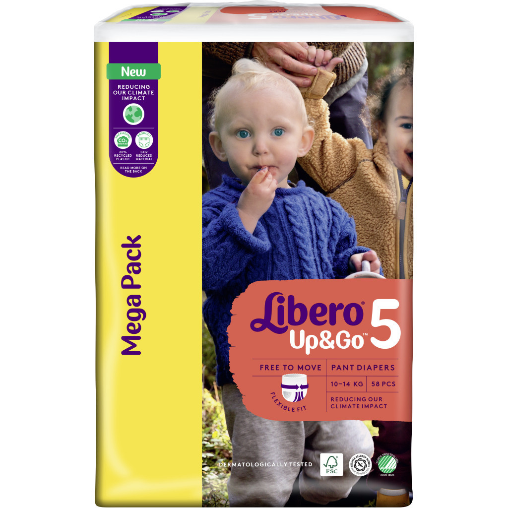 Підгузки Libero Up&Go Розмір 5 (10-14 кг) 58 шт (7322541742595) - изображение 2