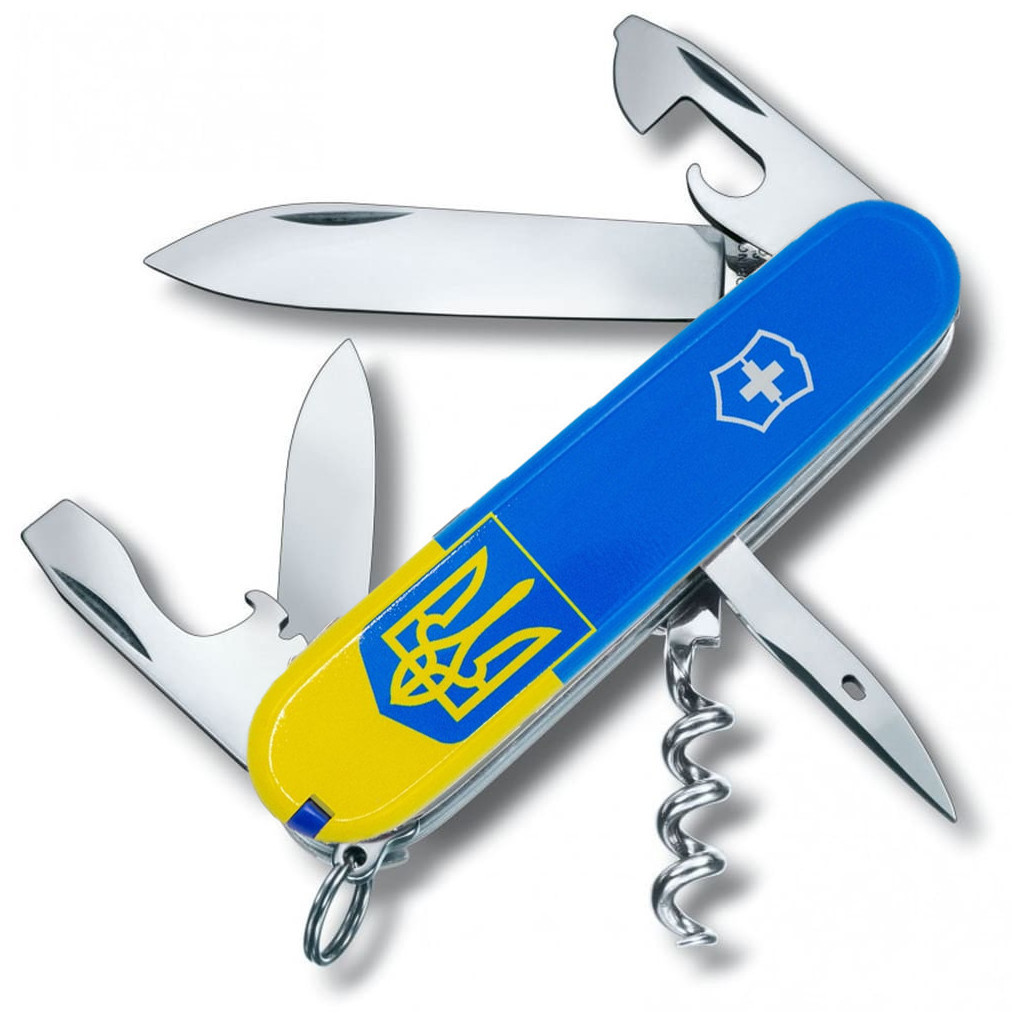 Ніж Victorinox Spartan Ukraine 91 мм Герб на прапорі вертикальний (1.3603.7_T3030p) - зображення 2
