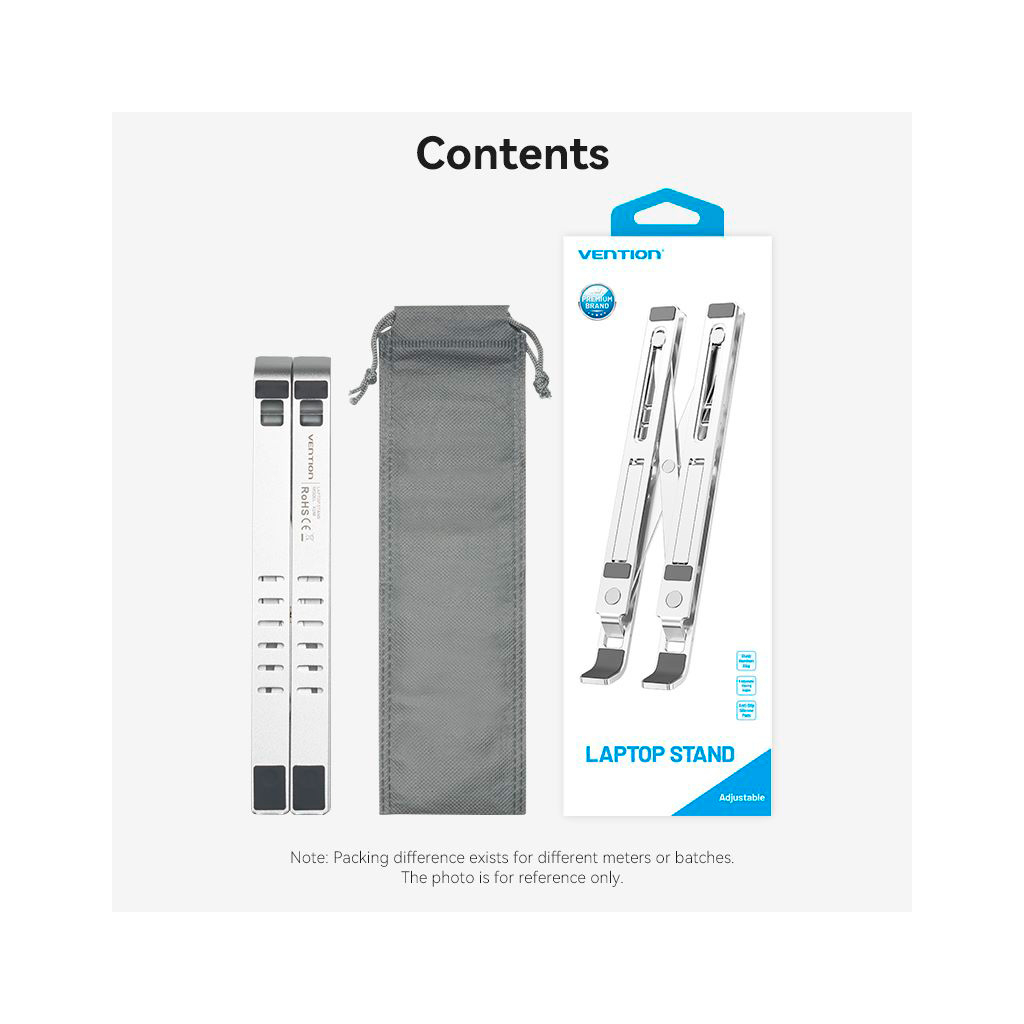 Підставка до ноутбука Vention Laptop X-type Stand Silver Aluminum Alloy (KDMI0) - зображення 12
