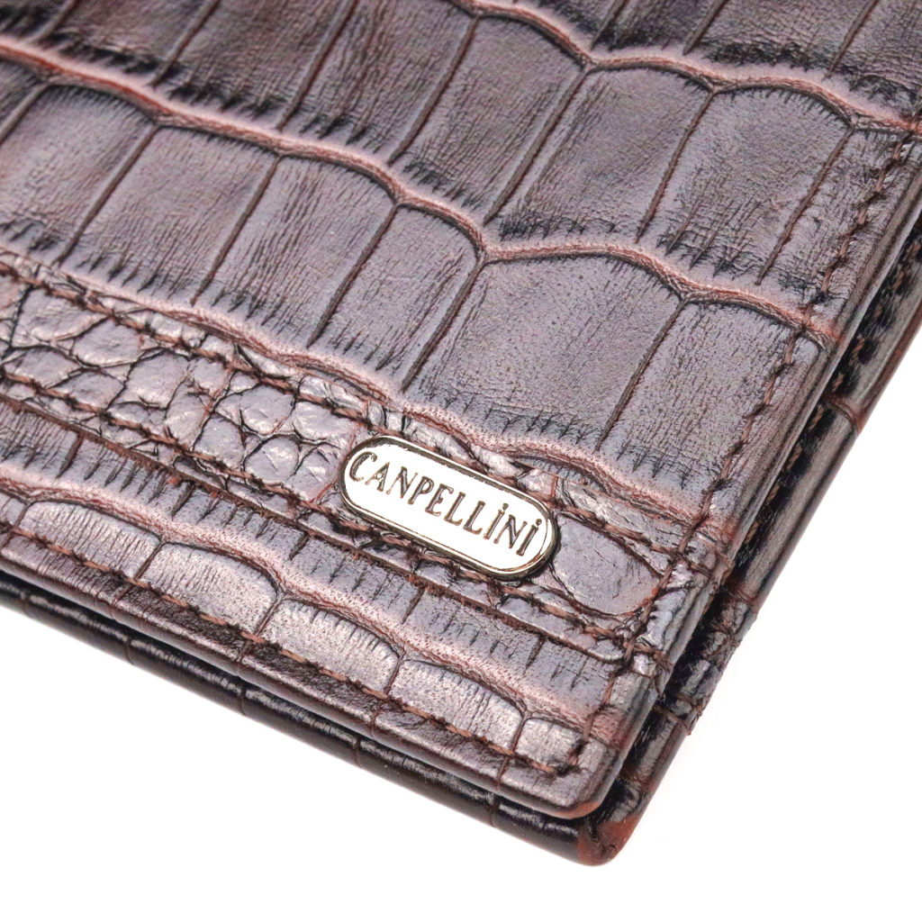 Гаманець Canpellini Затискач із натуральної шкіри Коричневий (21519) - зображення 5