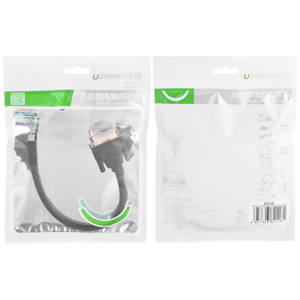 Перехідник DVI M to HDMI F 0.22m black Ugreen (20118) - зображення 3