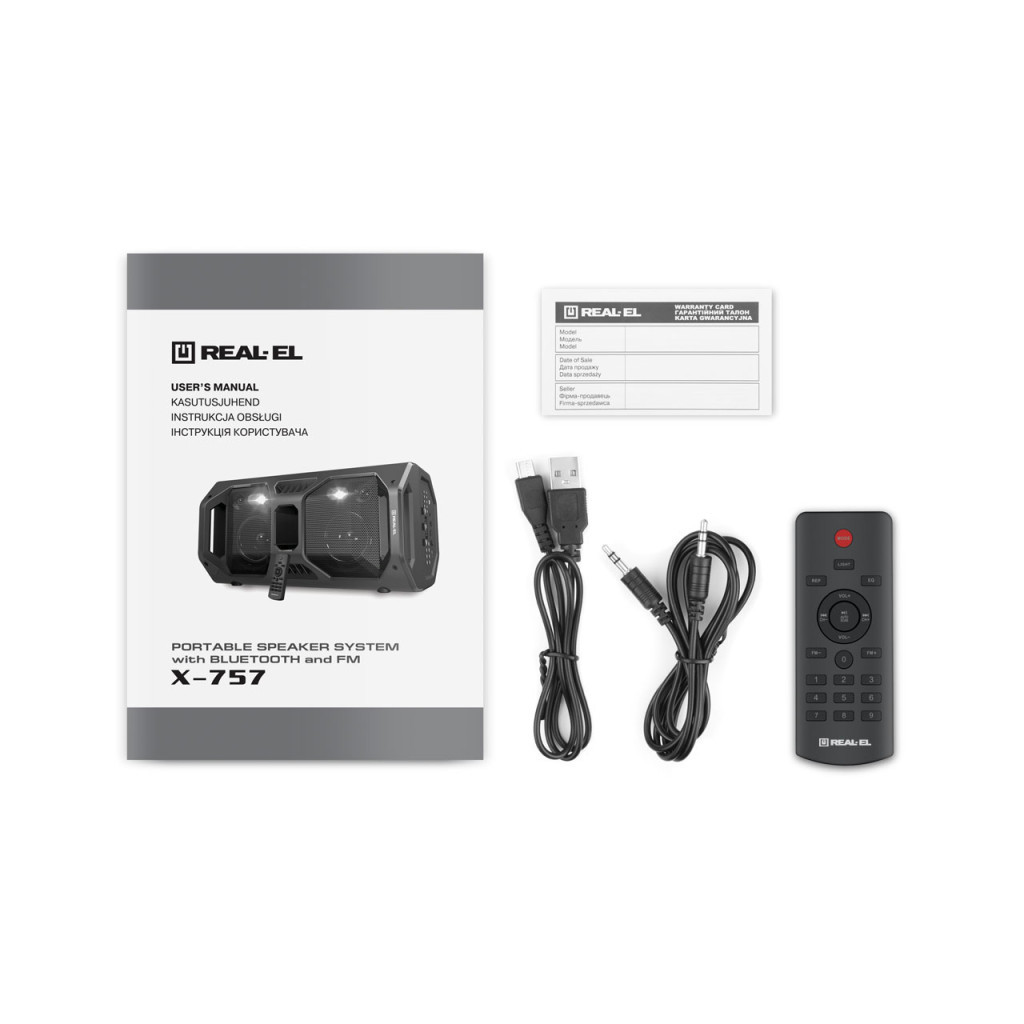 Акустична система REAL-EL X-757 Black - зображення 11