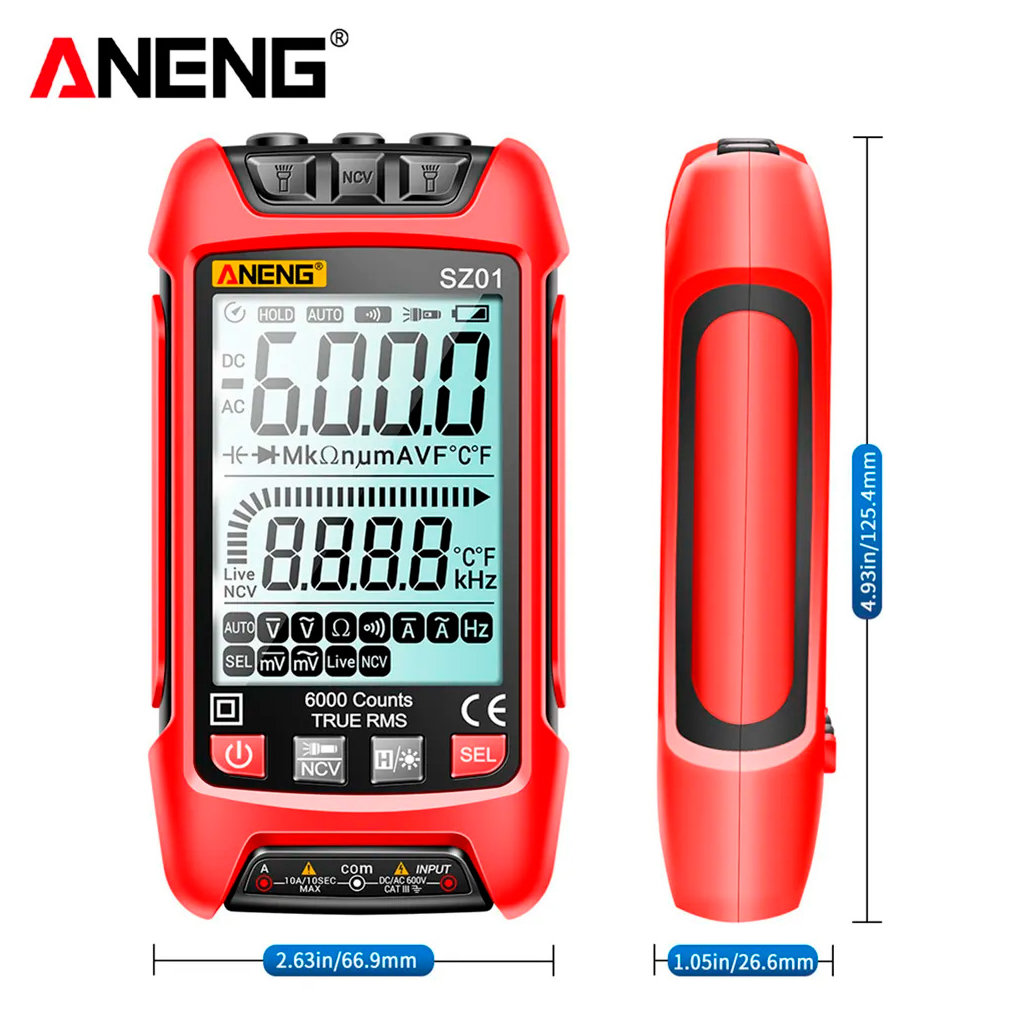 Цифровий мультиметр ANENG AN-SZ01, V, A, R, F (AN-SZ01) - зображення 3