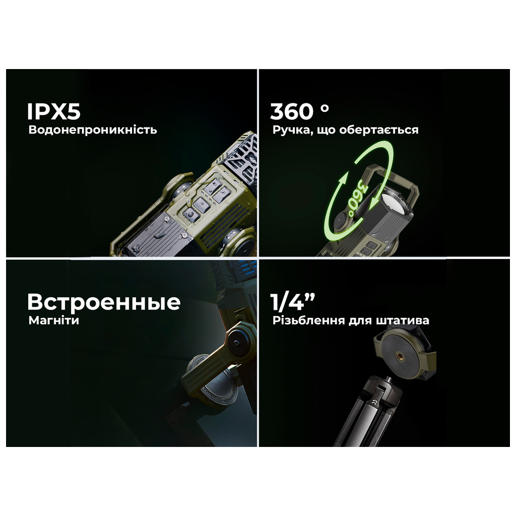 Ліхтар Flextail антимоскітний Flextail Evo Repel, зелений (ER4800-GN-i) - зображення 10