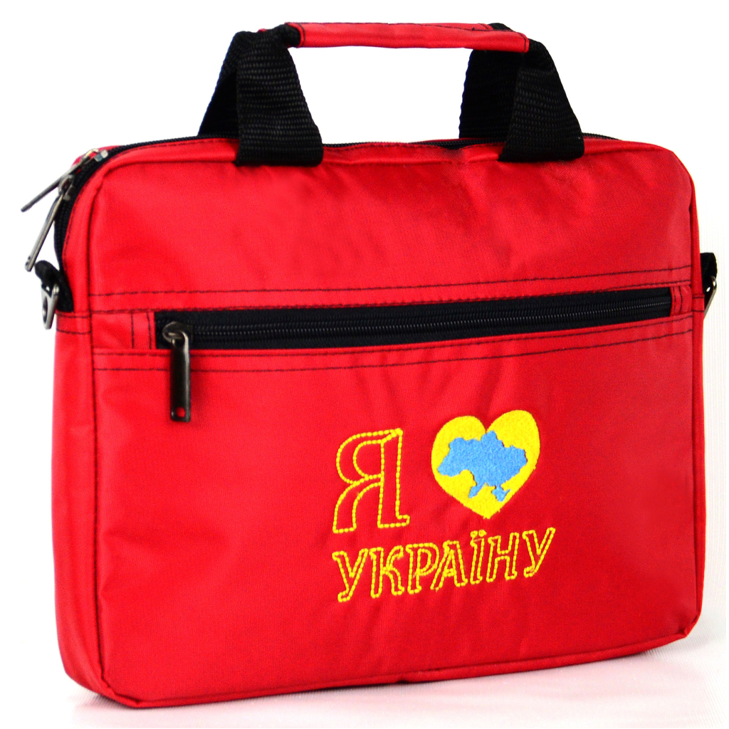 Сумка для ноутбука Porto 12'' PN12 LoveUkraine Red (PN12RD_LoveUkr) - зображення 2