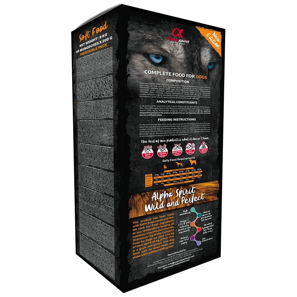 Напіввологий корм для собак Alpha Spirit Semi-Moist Multi-protein Box 9 кг + консерва (8436586310134) - зображення 3