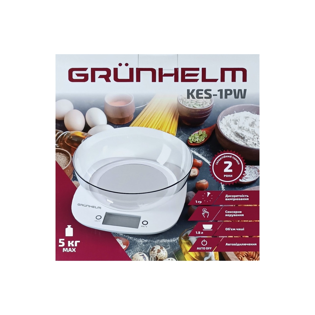 Ваги кухонні Grunhelm KES-1PW - изображение 5