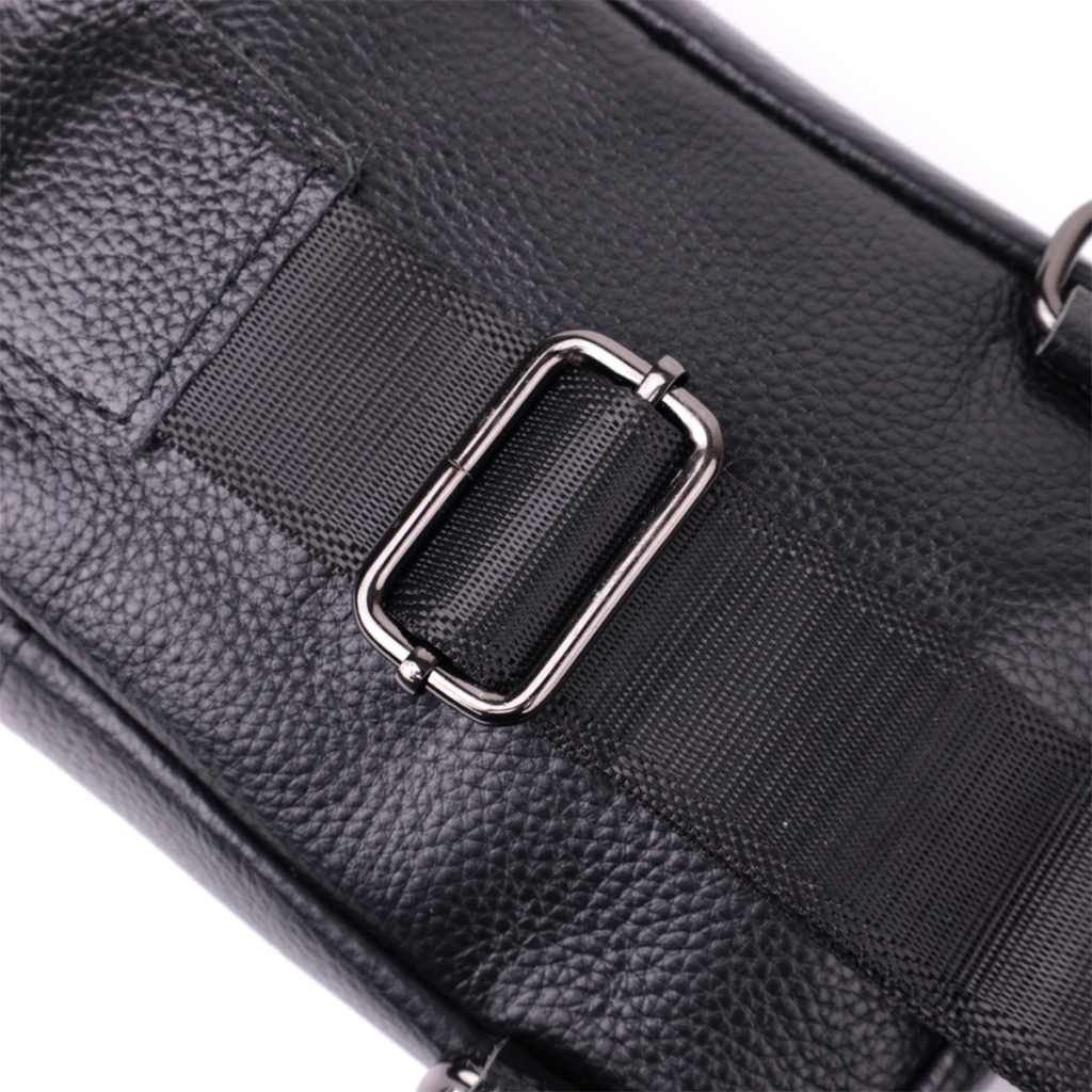 Сумка Vintage Слінг для чоловіків з натуральної шкіри Чорна (sale_15105) - зображення 6