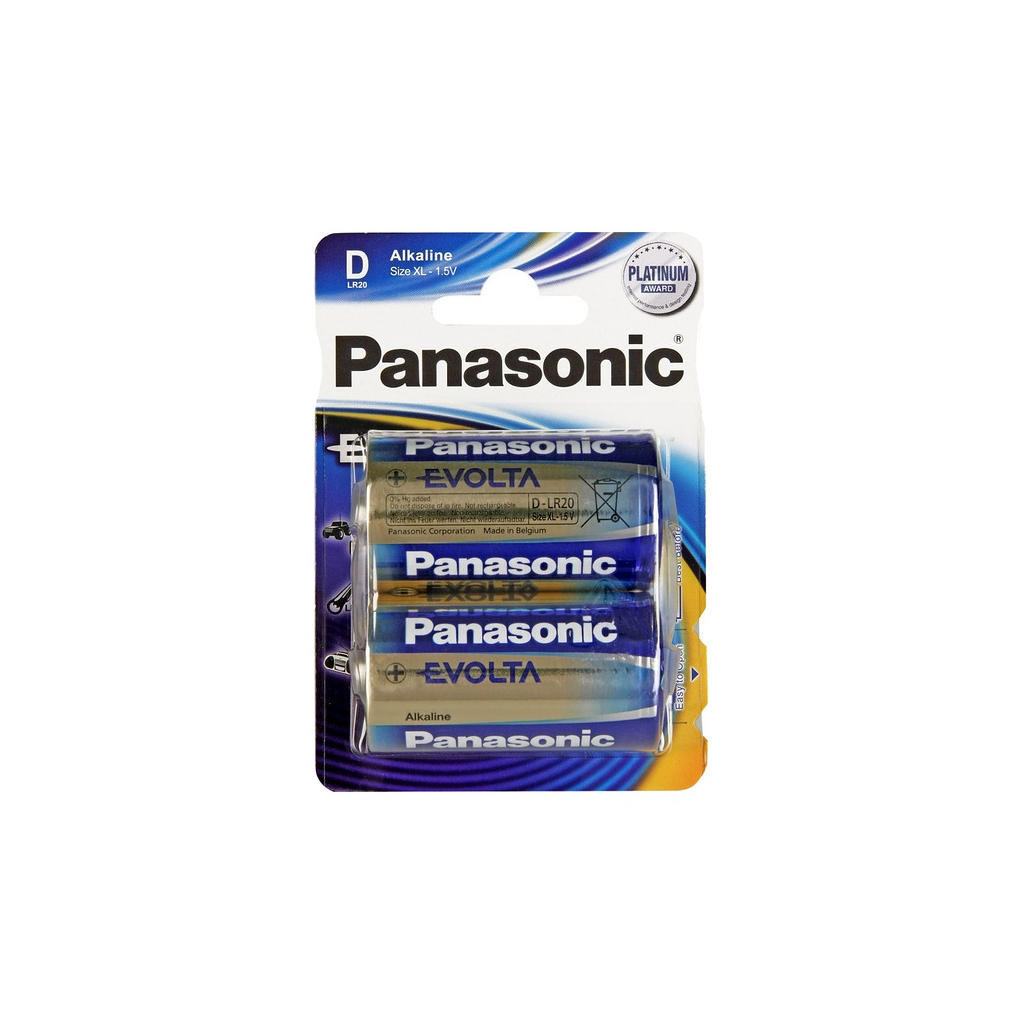 Батарейка Panasonic D LR20 Evolta * 2 (LR20EGE/2BP) - зображення 1