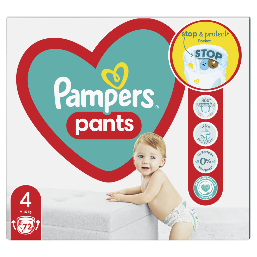 Підгузки Pampers трусики Pants Maxi Розмір 4 (9-15 кг), 72 шт (8001090994530_8006540067864) - зображення 2