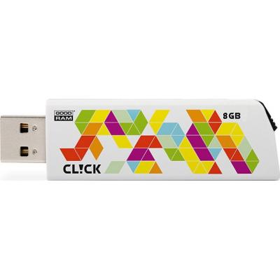 USB флеш накопичувач Goodram 8Gb Click White USB 2.0 (PD8GH2GRCLWR9) - зображення 1