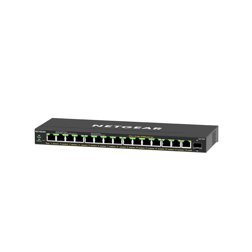 Комутатор мережевий Netgear GS316EP-100PES - зображення 2