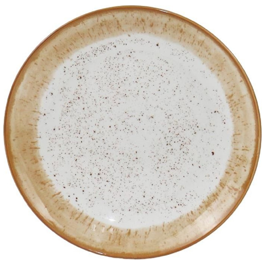 Тарілка Ardesto Siena, 27см, порцеляна, біло-жовтий (AR2927SBG) - зображення 1