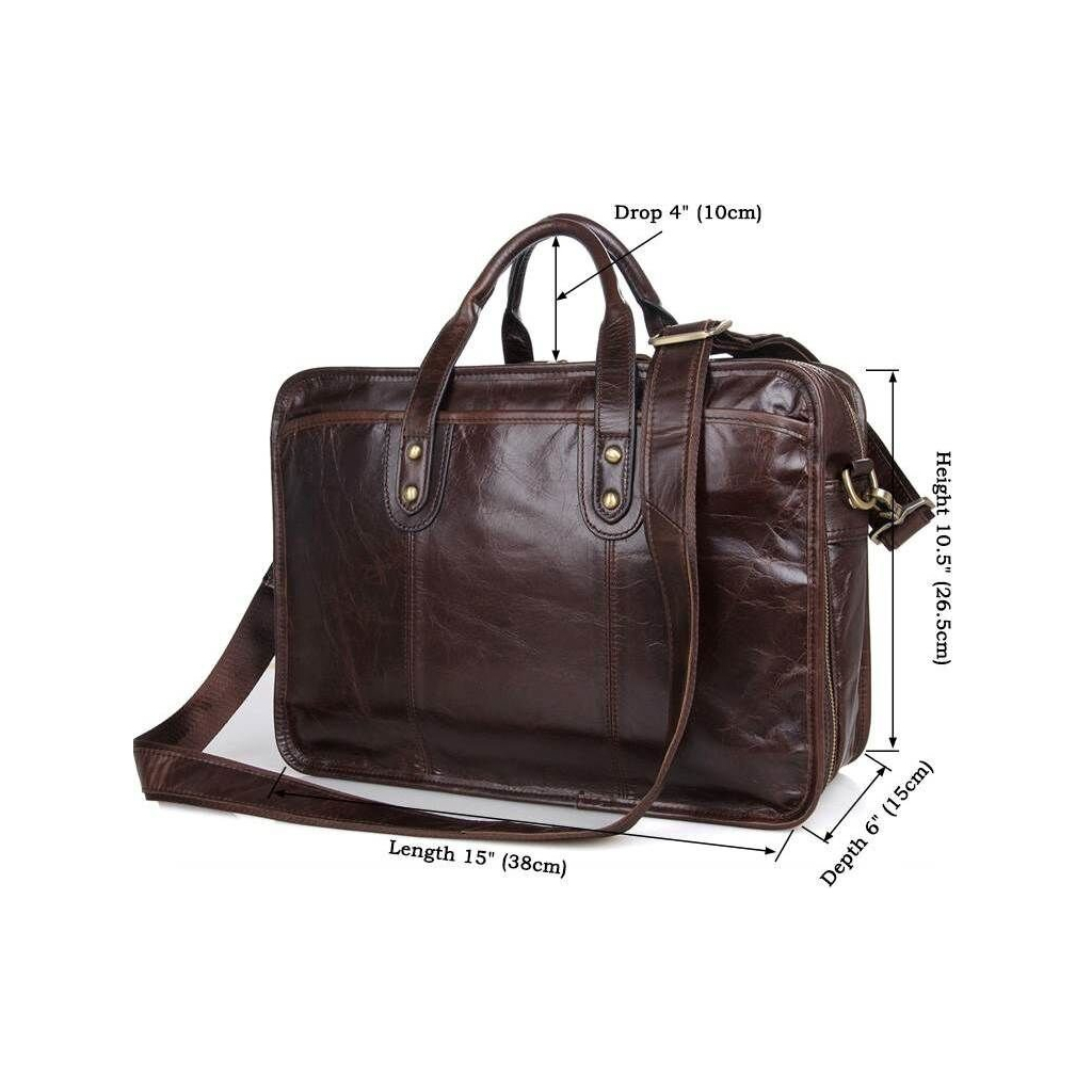 Сумка Vintage З натуральної шкіри Коричнева (14539) - зображення 11