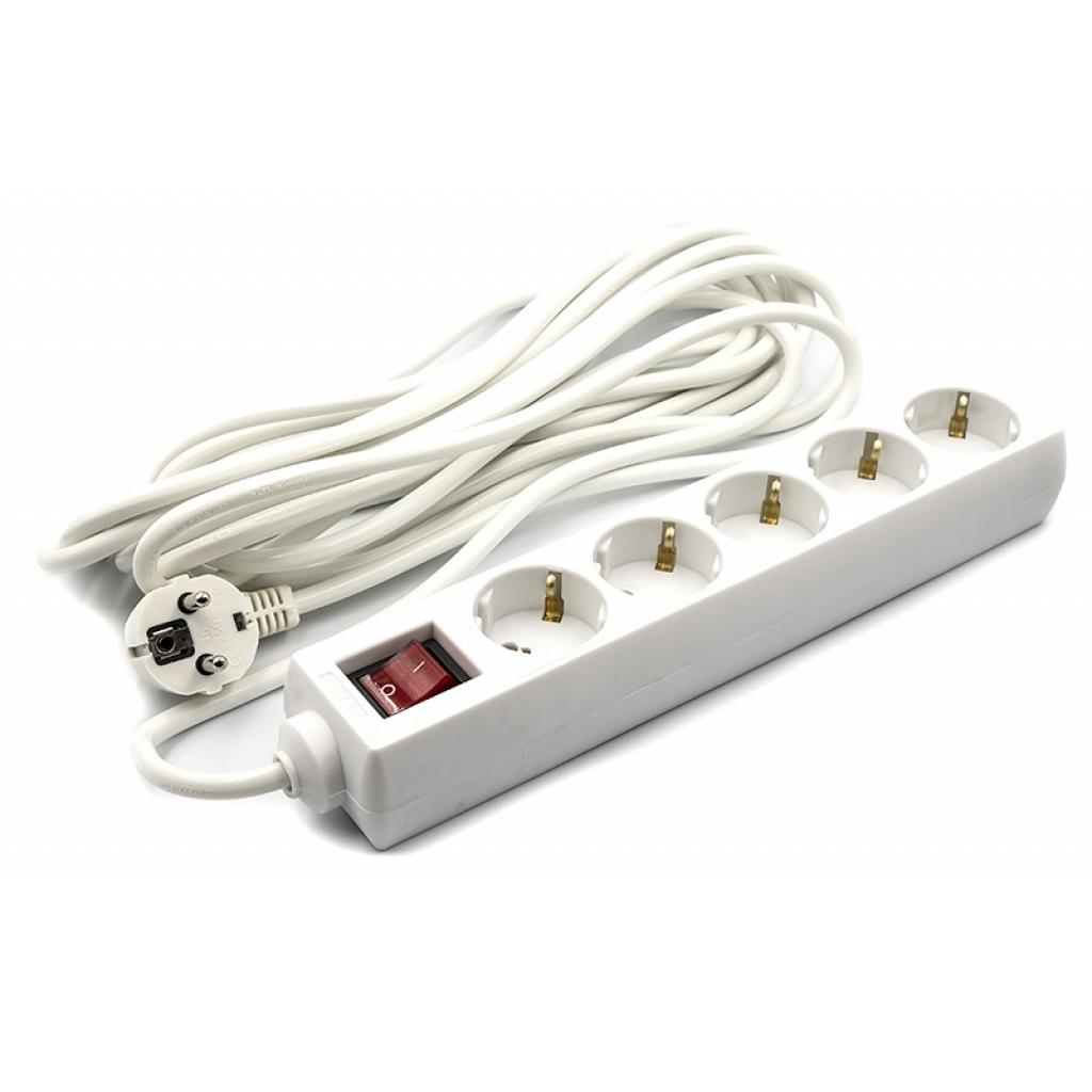 Мережевий фільтр живлення PowerPlant 7 м, 5 розеток, 3x1мм2 (PPSA08M70S5) - зображення 2