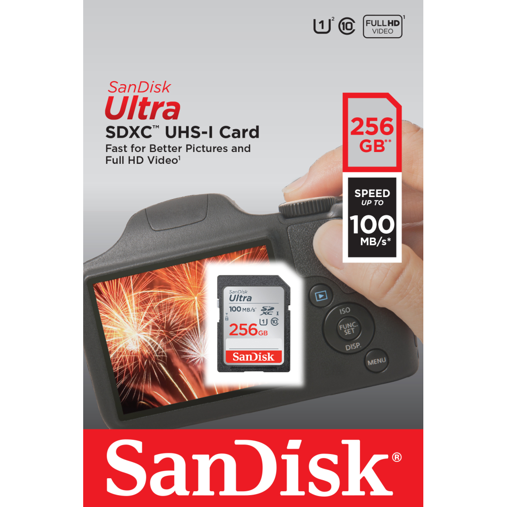 Карта пам'яті SanDisk 256GB SD class 10 UHS-I Ultra (SDSDUNR-256G-GN3IN) - зображення 2