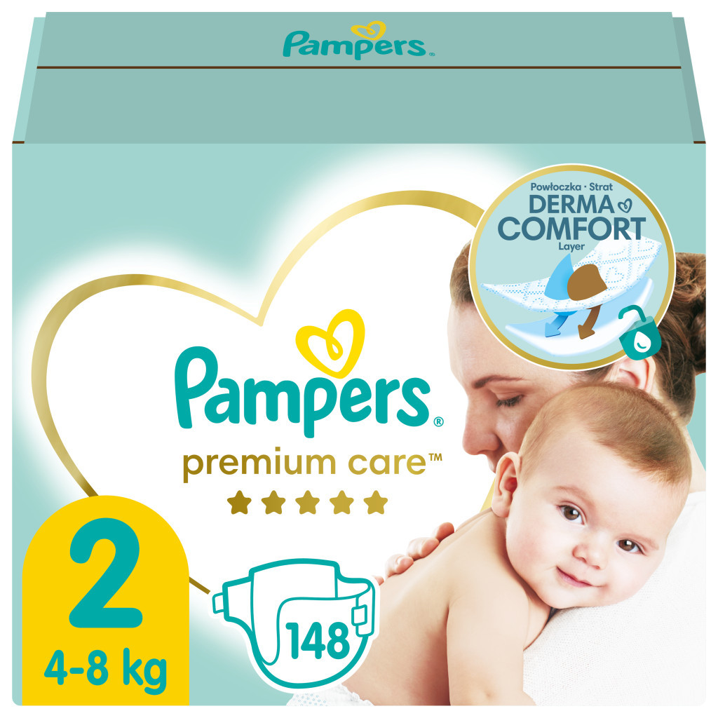 Підгузки Pampers Premium Care Mini Розмір 2 (4-8 кг), 148 шт (4015400770275) - зображення 1