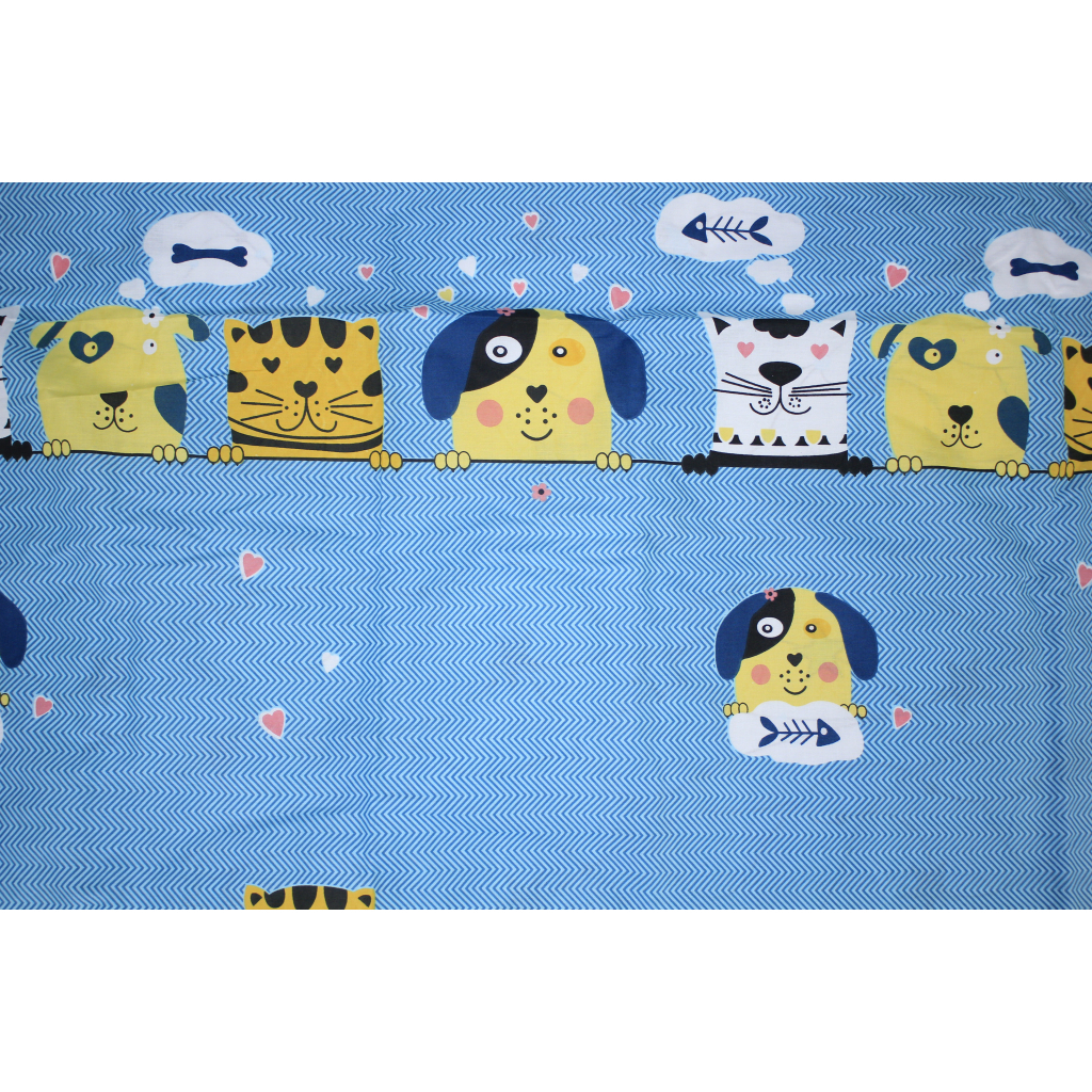 Постільна білизна MirSon Бязь 17-0518 Cat-dog blue Односпальна (2200003648928) - зображення 5