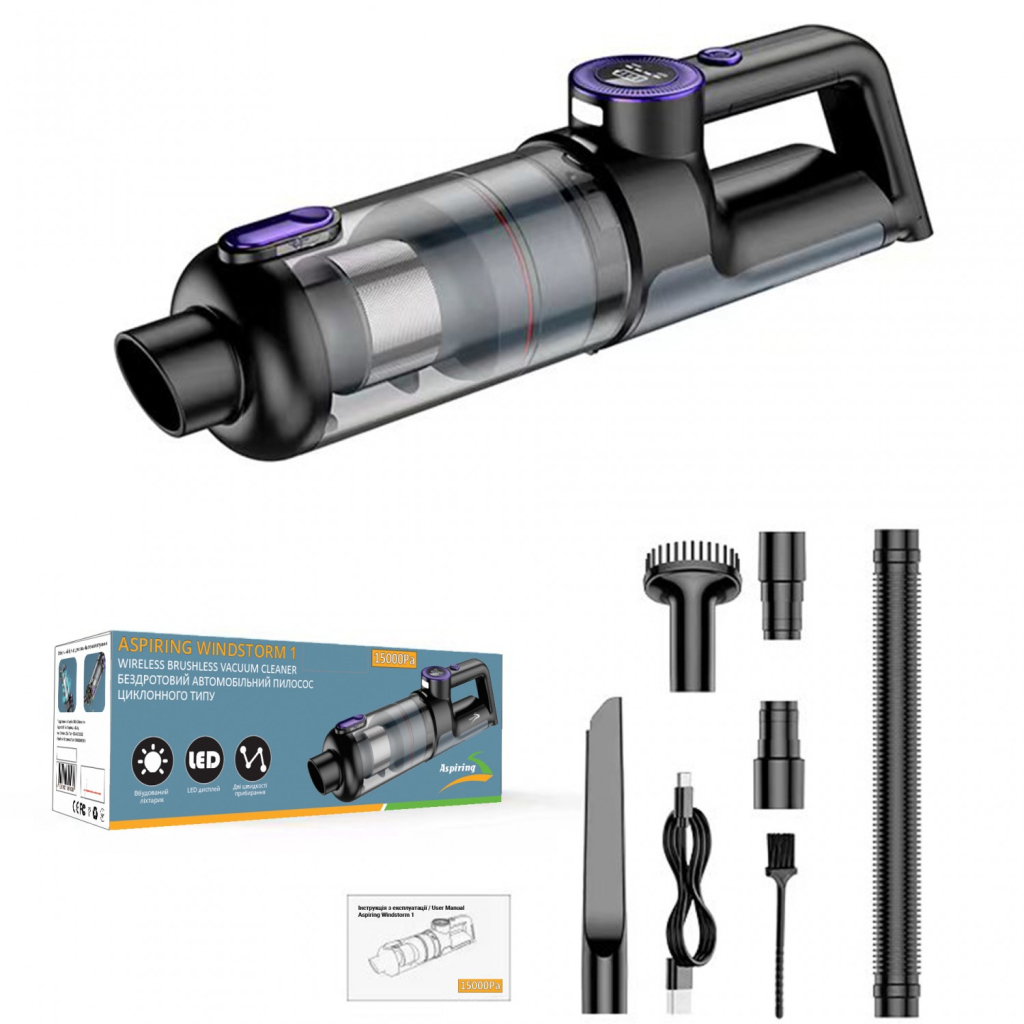 Пилосос Aspiring Windstorm 1, Brushless, 15000 Pa Wireless - зображення 5