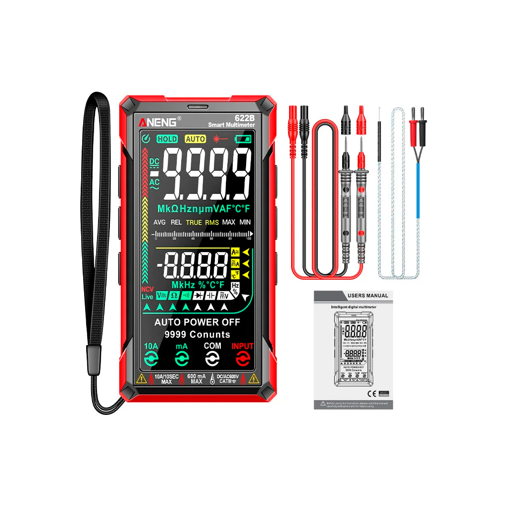 Цифровий мультиметр ANENG AN-622B, V, A, R, C, T, F (AN-622B) - зображення 3