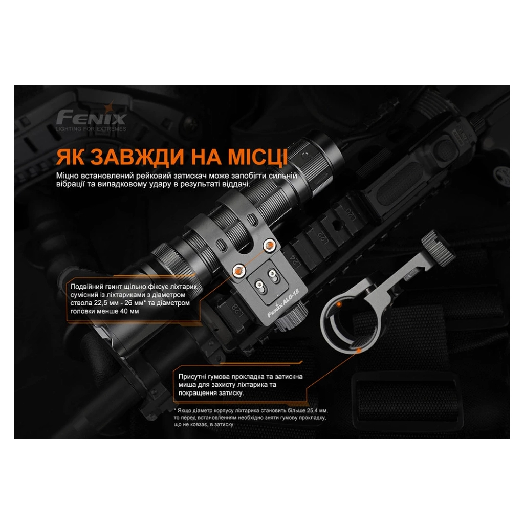Кріплення для ліхтаря Fenix ALG-15 - зображення 8