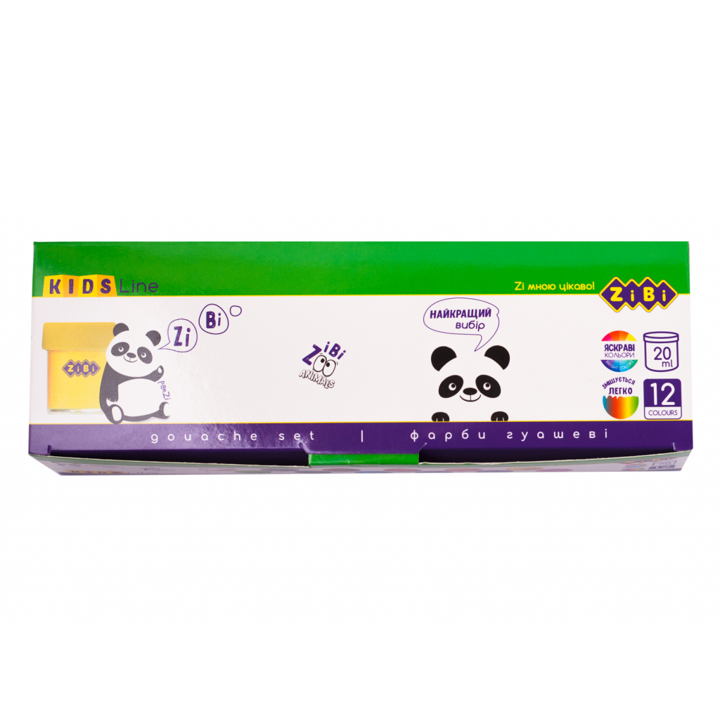 Гуашеві фарби ZiBi KIDS Line 12 кольорів по 20 мл (ZB.6604) - зображення 3