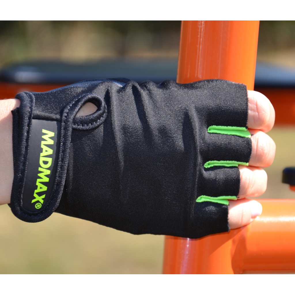 Рукавички для фітнесу MadMax MFG-251 Rainbow Green XS (MFG-251-Green_XS) - зображення 6