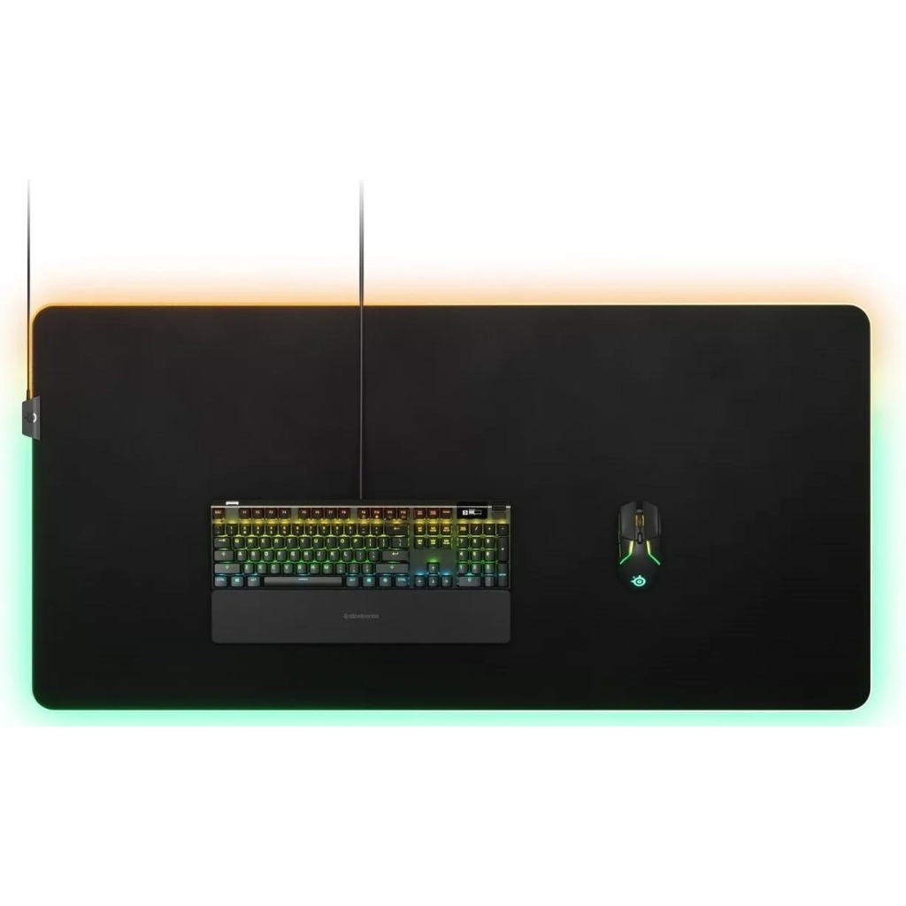 Килимок для мишки SteelSeries QcK Prism Cloth 3XL Etail RGB Black (63512) - зображення 4
