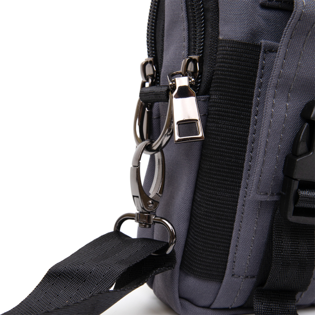 Сумка Vintage На пояс нейлон Сіра (20646) - зображення 5