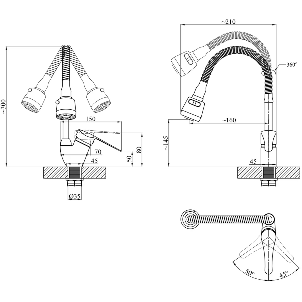 Змішувач Agua Sevilla-C039 (CV022345) - зображення 6