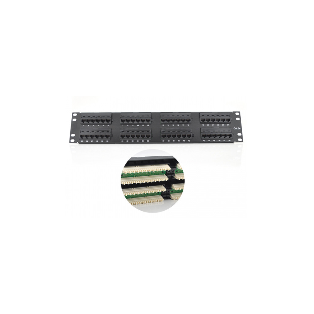 Патч-панель 19" 48хRJ-45 UTP 2U cat.5e Voltronic (09650) - изображение 1