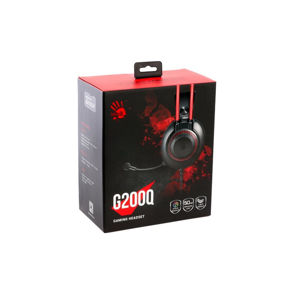 Навушники A4Tech Bloody G200Q Black/Red (4711421002226) - зображення 9