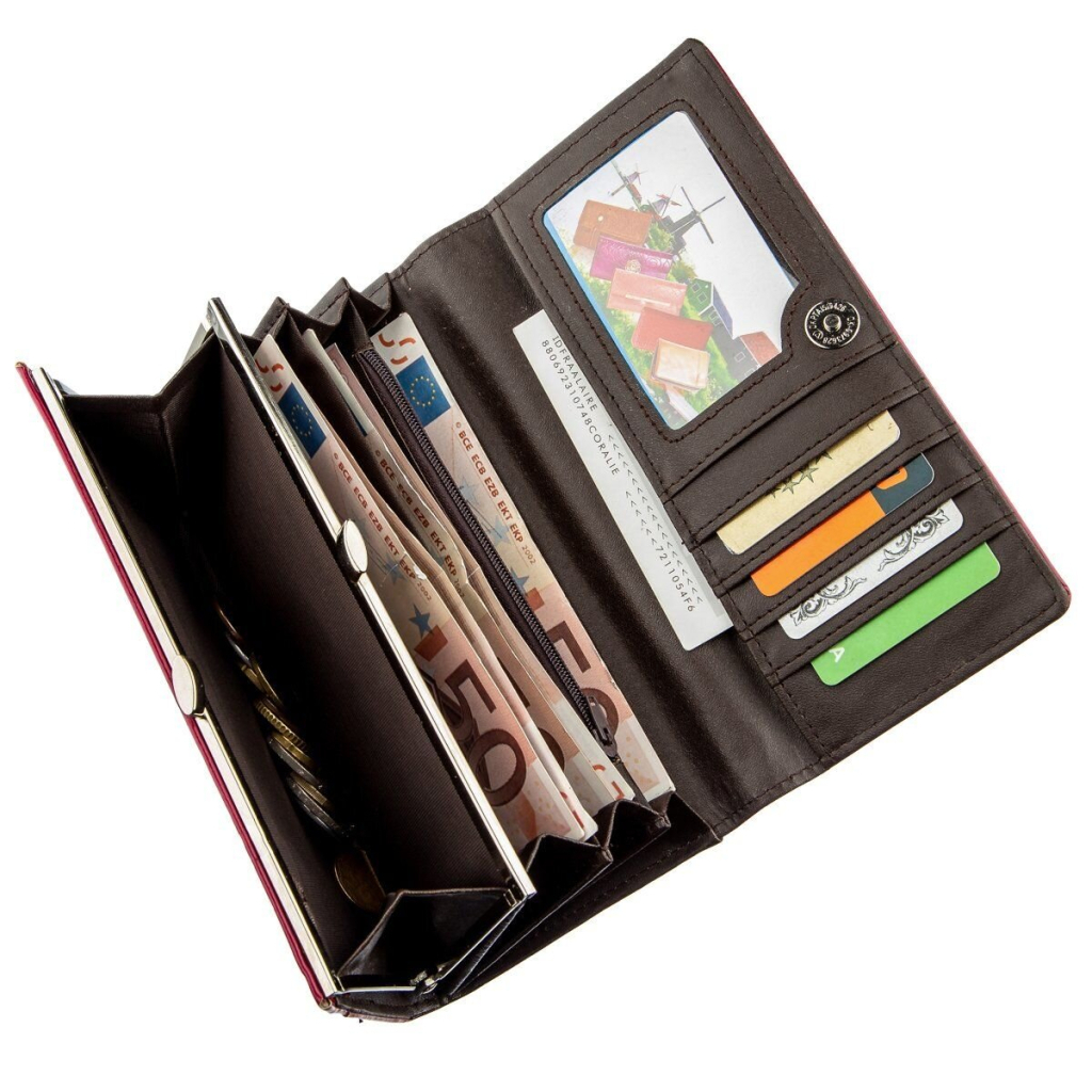 Гаманець Kivi З екошкіри Малиновий (19078) - зображення 3