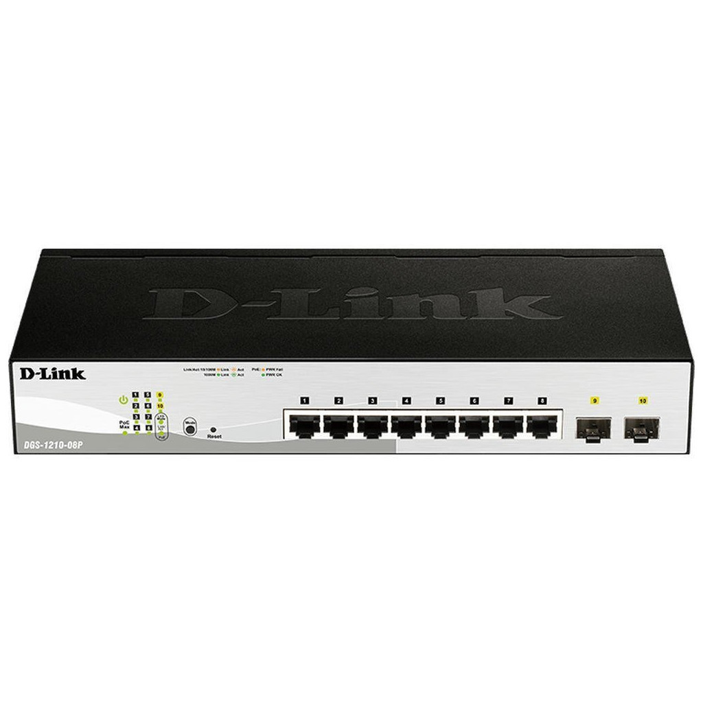 Комутатор мережевий D-Link DGS-1210-08P - зображення 1