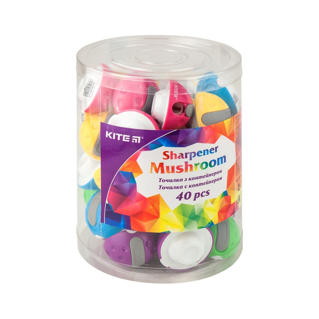 Точилка Kite Mushroom з контейнером кругла (K20-118) - зображення 2