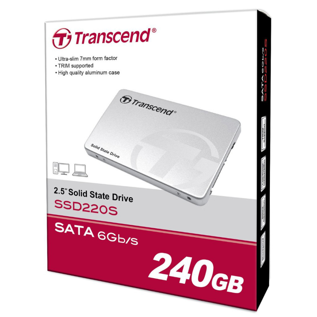 Накопичувач SSD 2.5" 240GB Transcend (TS240GSSD220S) - зображення 4