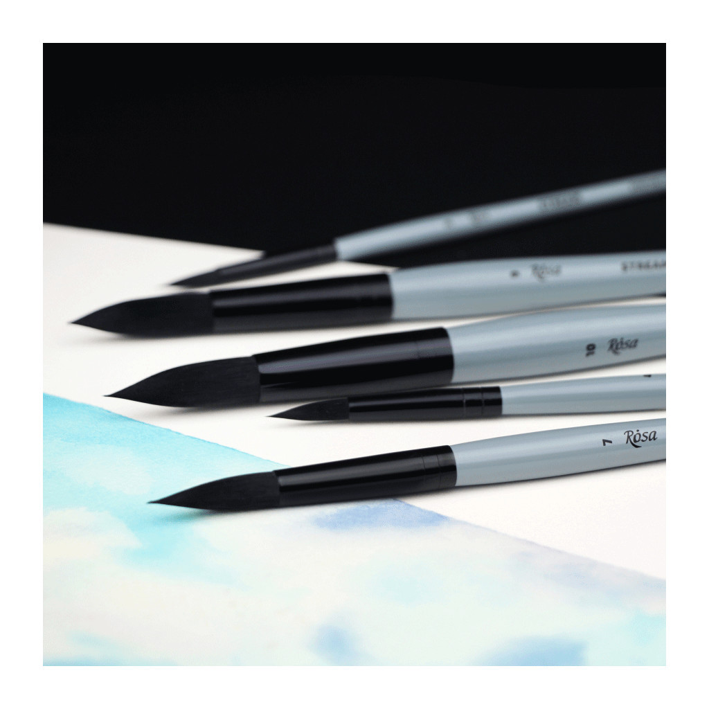 Пензлик для малювання Rosa Синтетика кругла, STREAM 132, № 0 (4823098517306) - зображення 4