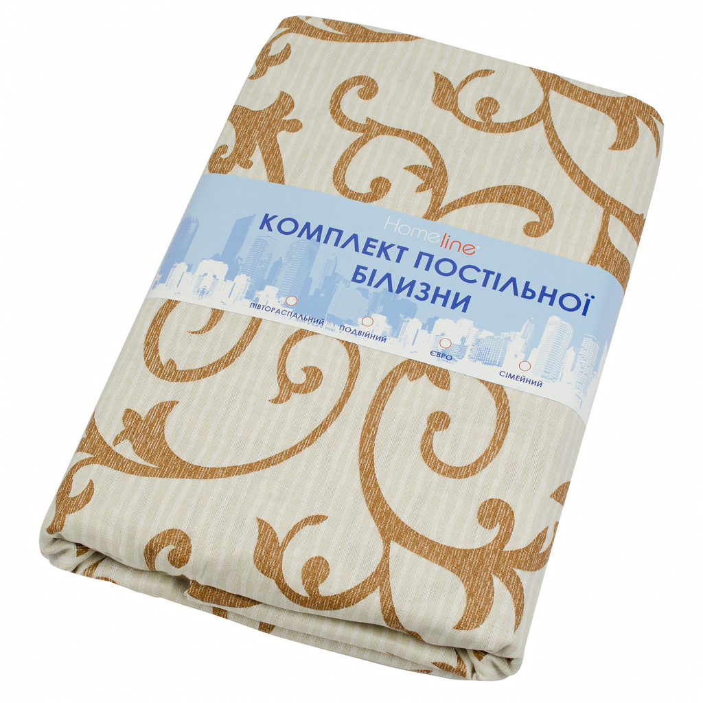 Постільна білизна Home Line Вензель карамель бязь полуторний (156301) - изображение 2